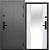 Дверь "Е-ТД" 10 см 2МДФ Сатин Графит/Эмалит Белый ЗЕРКАЛО. "УМНЫЙ" ЗАМОК
